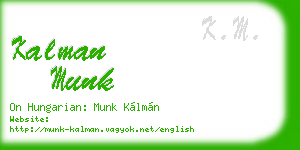 kalman munk business card